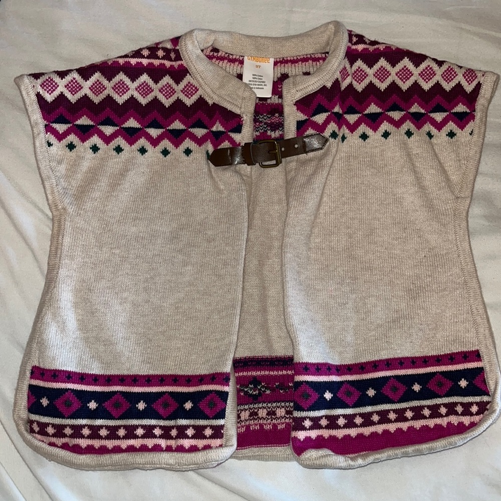 Gymboree Adjustable Poncho/Cape 3T